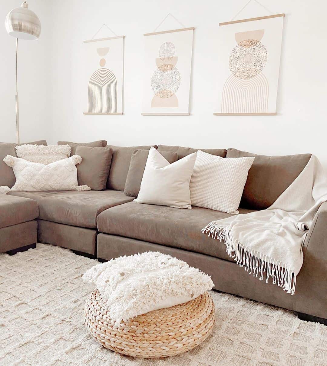 Layer Soft Textures with Hanging Boho Art