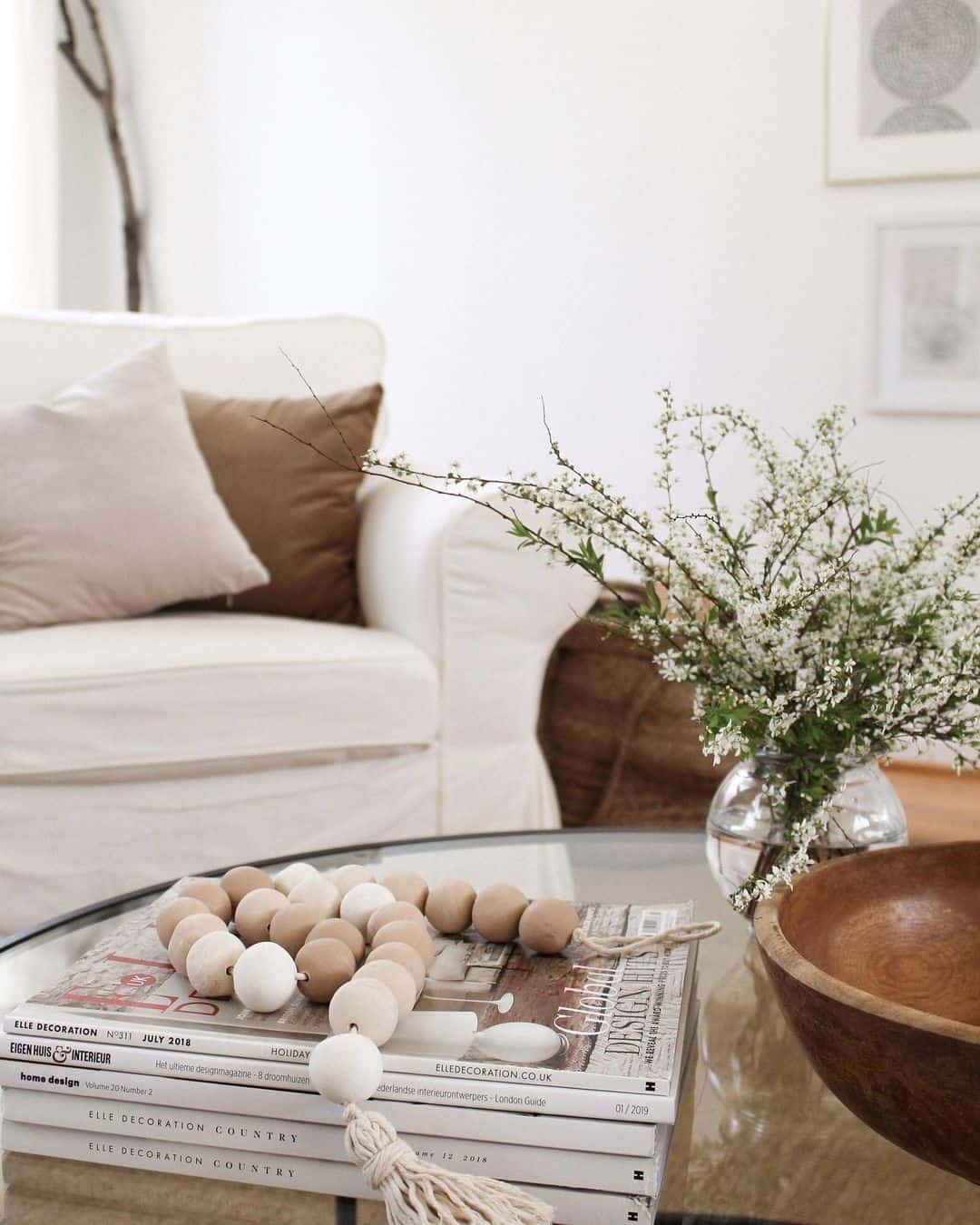 Accessorize Your Coffee Table with Wooden Beads