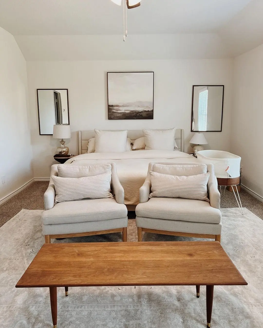 Symmetrical Armchairs Create a Cozy Reading Nook