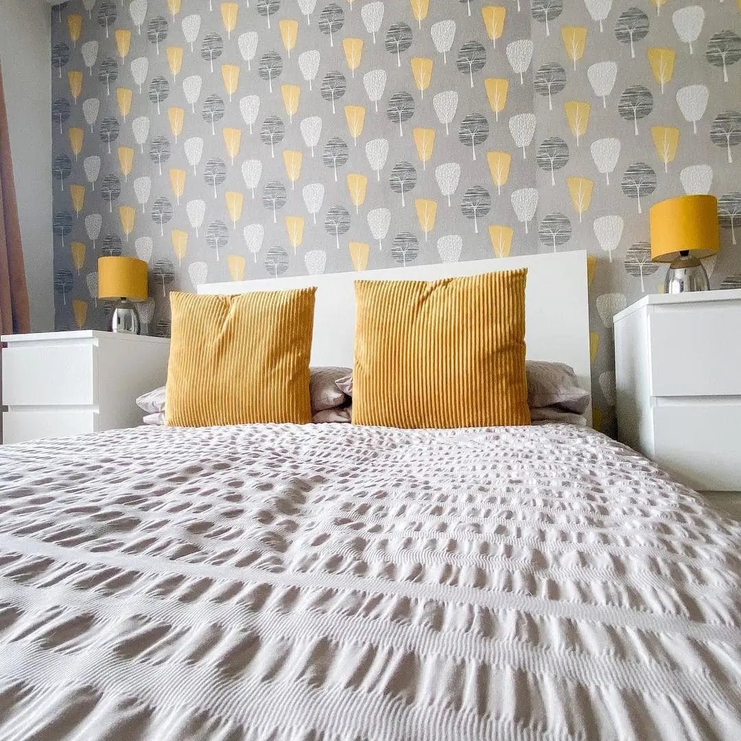 Introduce Playful Pattern with Graphic Tree Wallpaper
