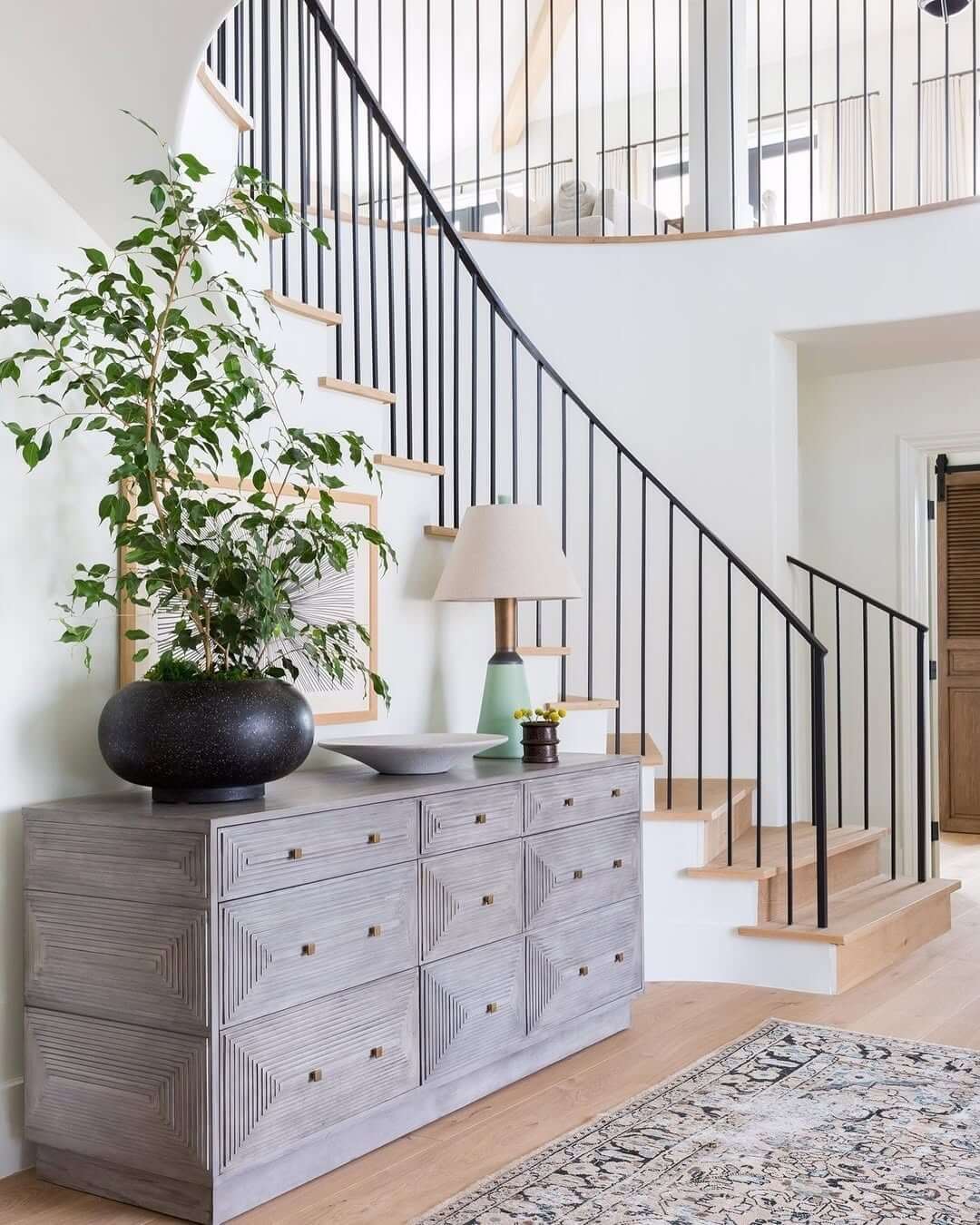 Introduce Geometric Interest with a Textured Gray Dresser