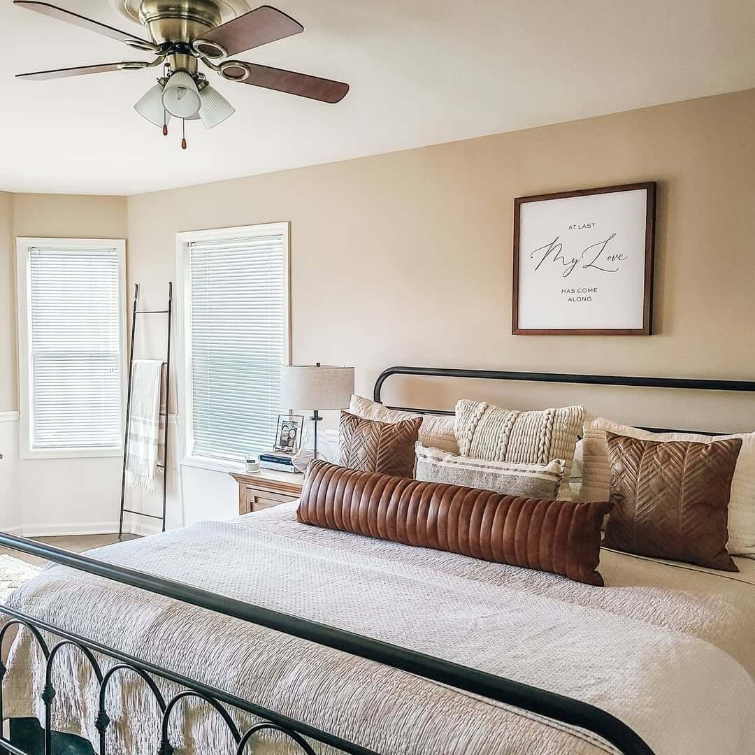 Introduce Rich Texture with a Leather Bolster Pillow
