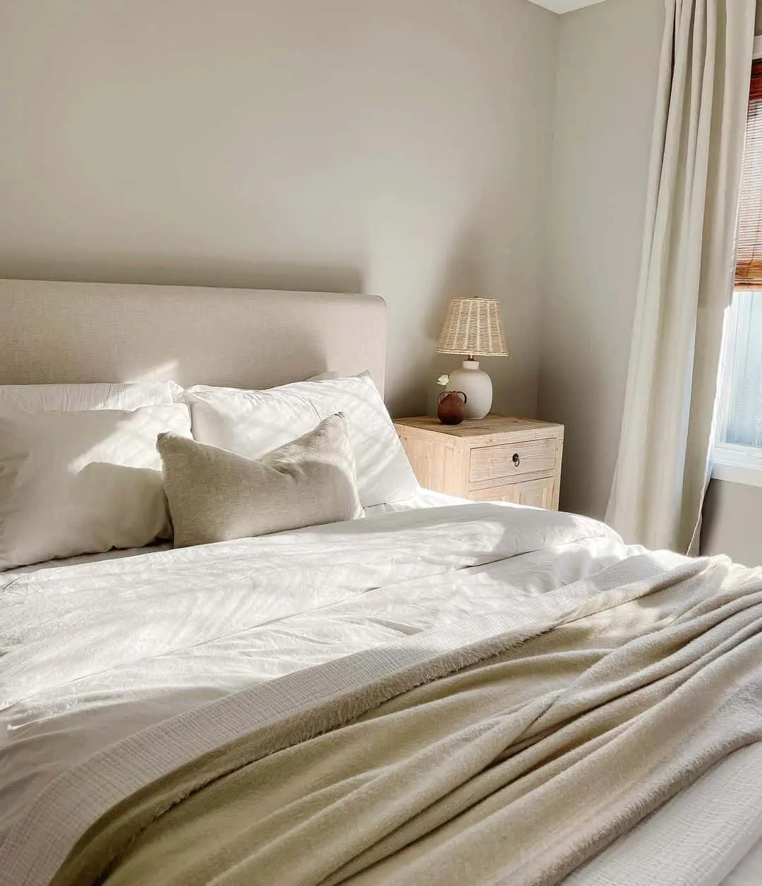 Light Wood Nightstand With Drawer Keeps Essentials Tucked Away
