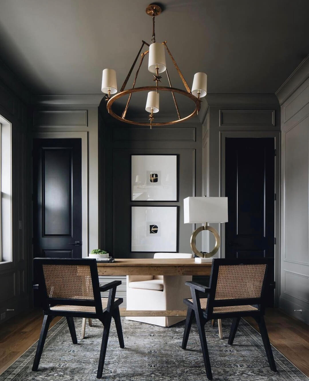 Introduce Texture with Cane-Back Chairs