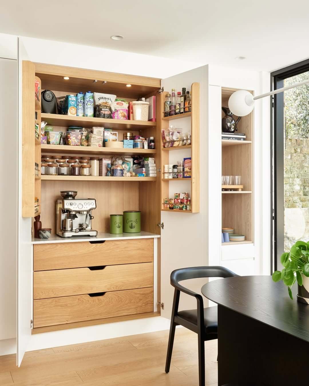 Conceal Clutter with Integrated Wood Drawers