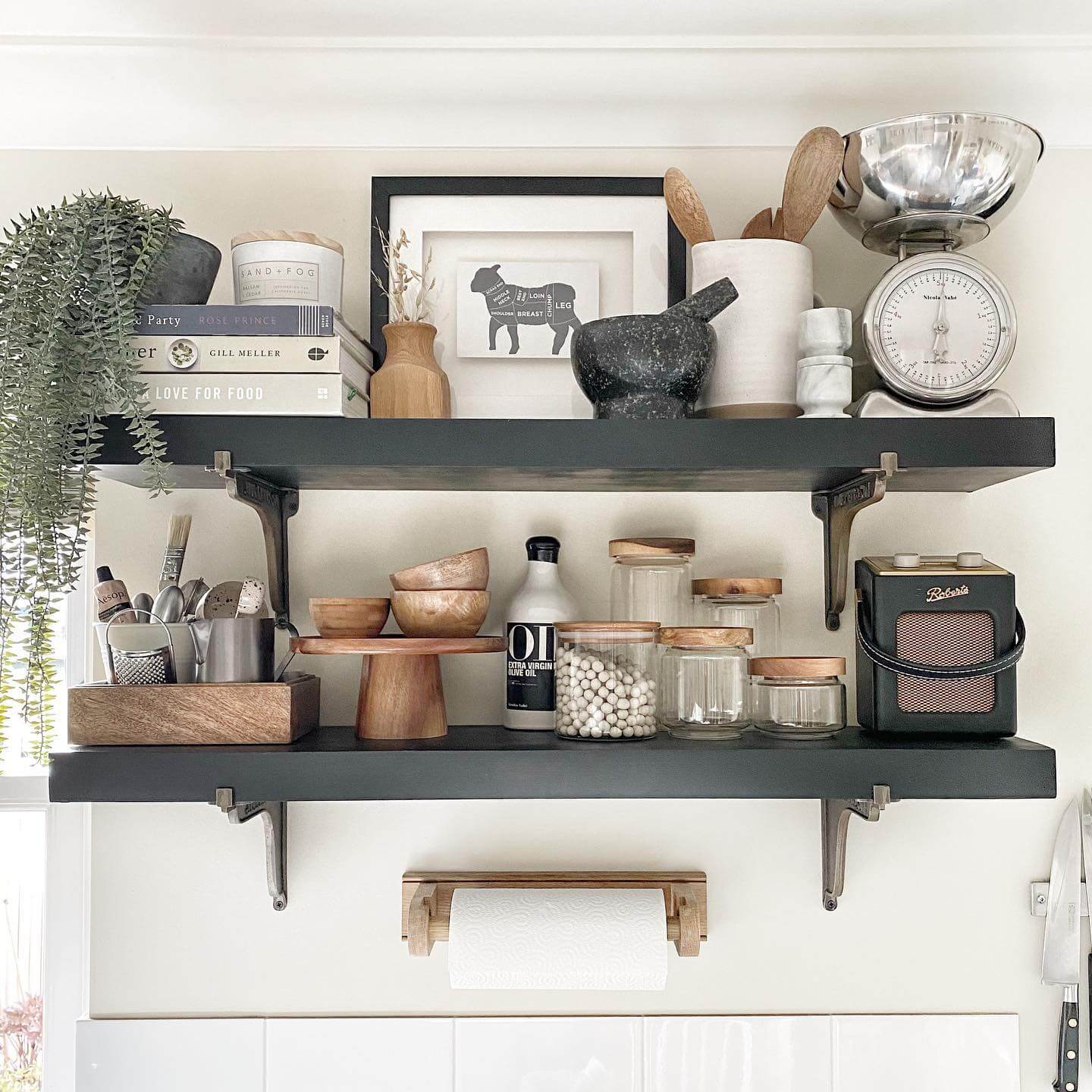 Grouped Glass Jars With Wooden Lids For Pantry Staples