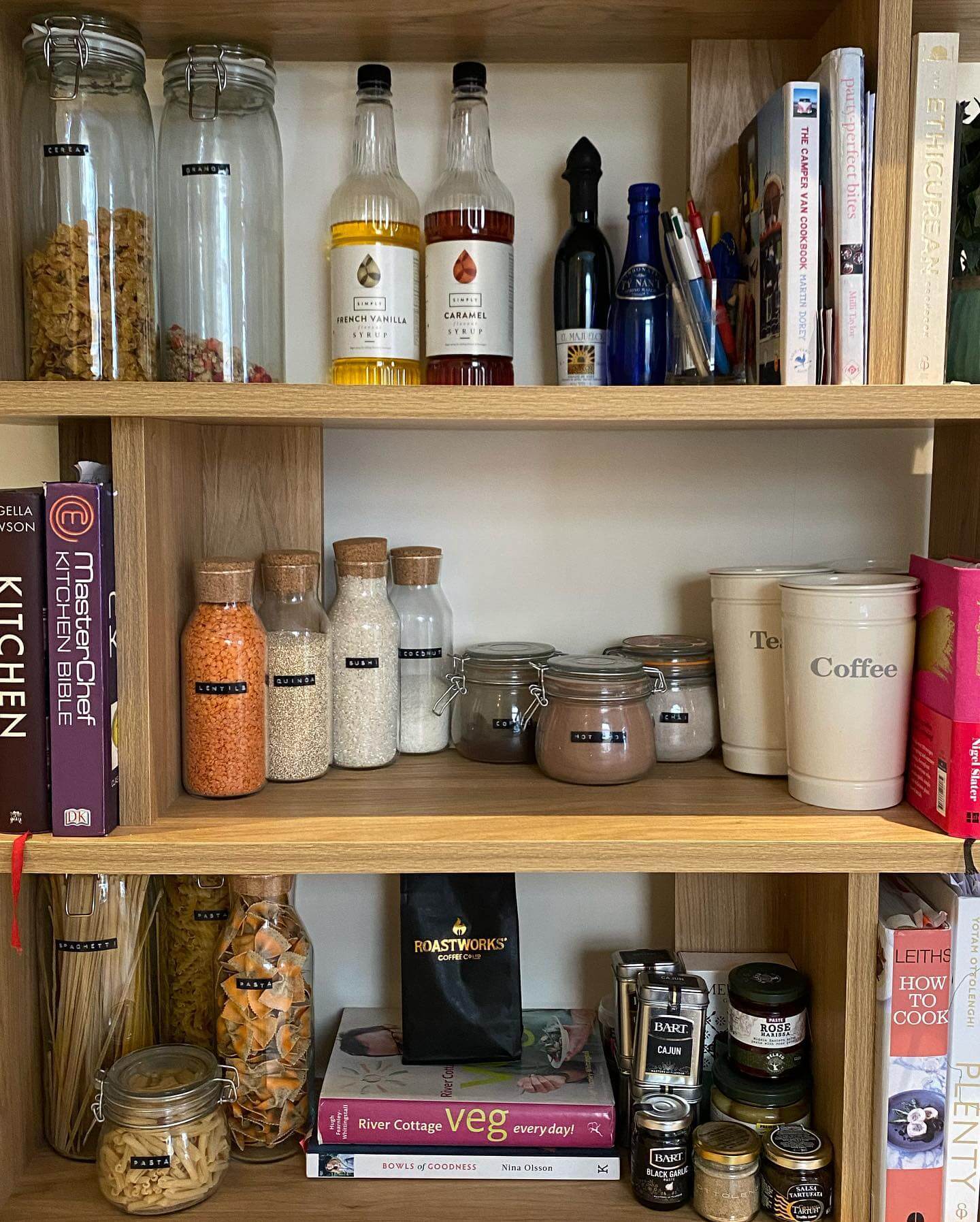 Decant Grains into Cork-Topped Glass Bottles