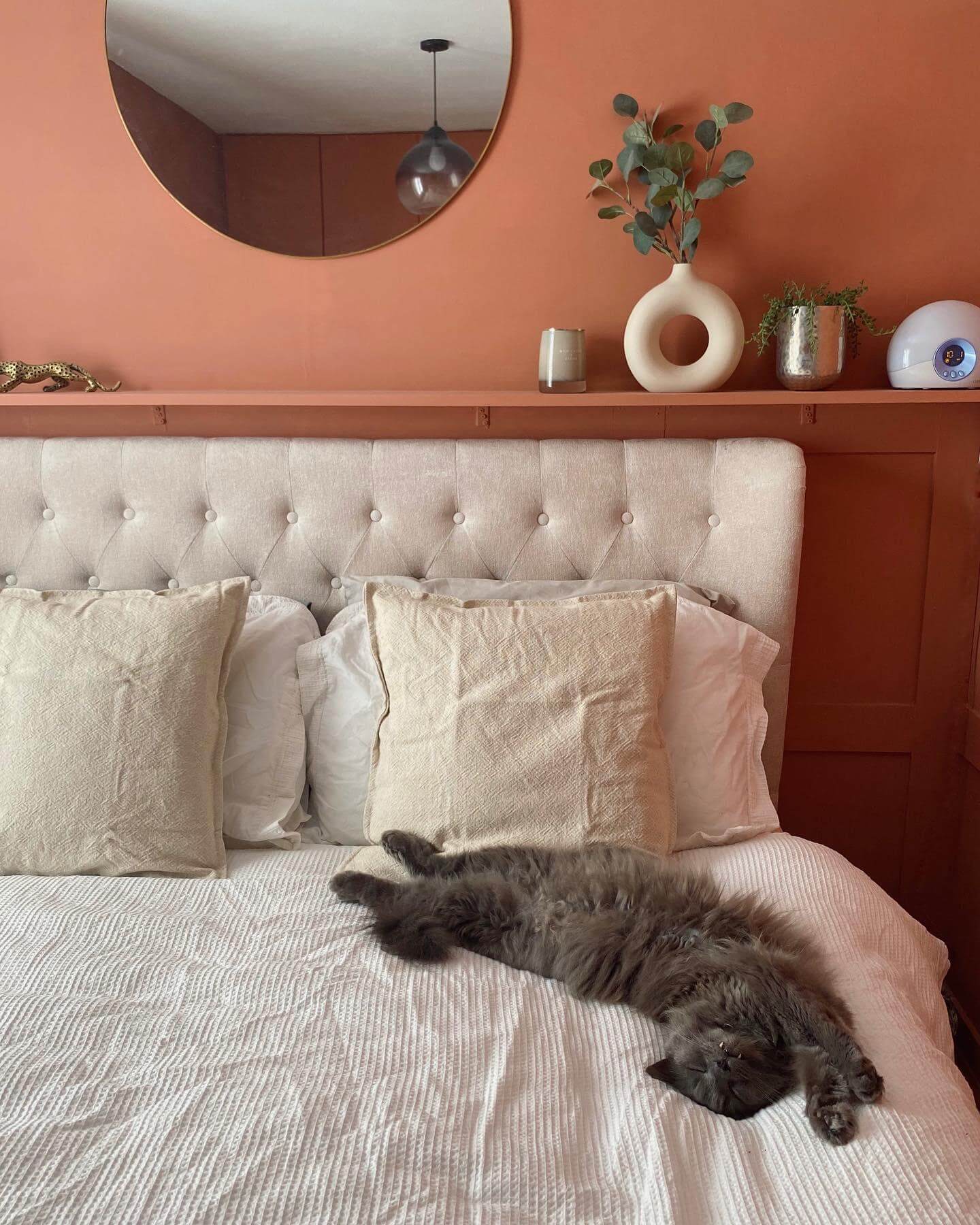 Donut Vase Adds Sculptural Interest Above Peach
