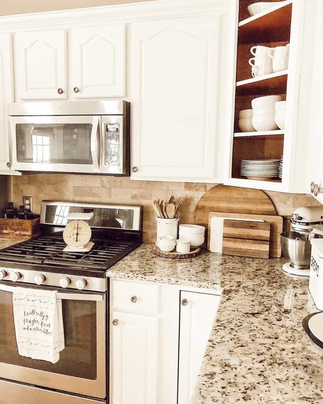 Warm Neutral Tiles Ground Busy Granite