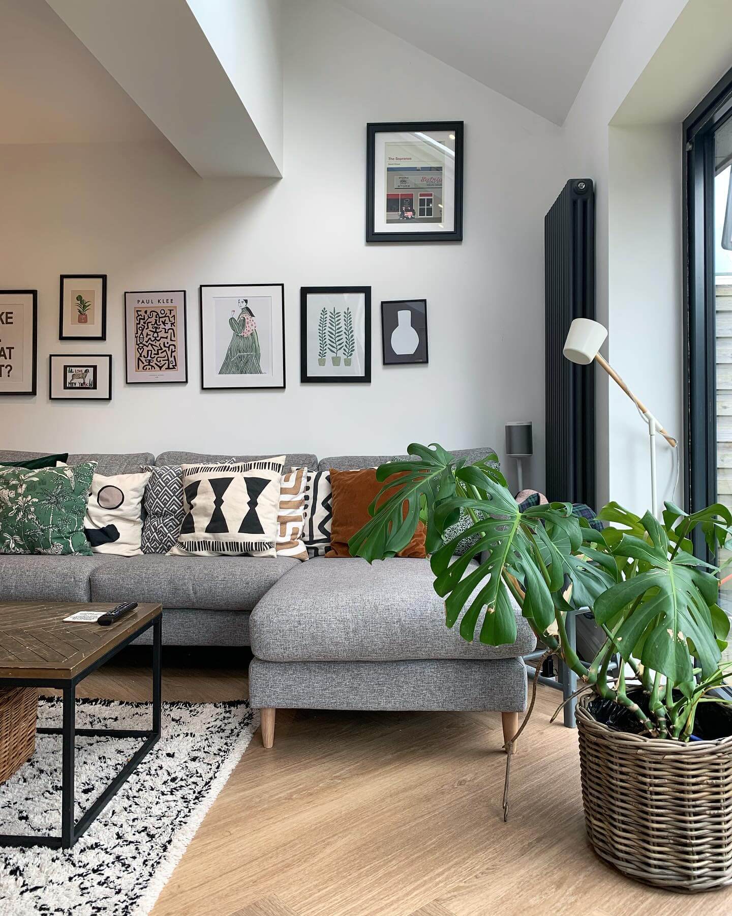 Gallery Wall Mixes Botanical Prints with Abstract Art