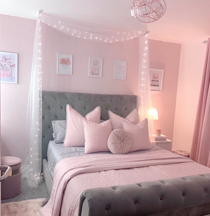 Sheer Canopy With Fairy Lights Adds Whimsical Glow