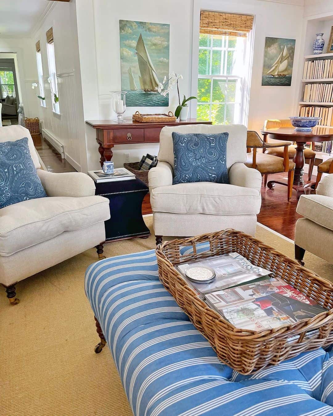 Keep Magazines Accessible in a Woven Tray