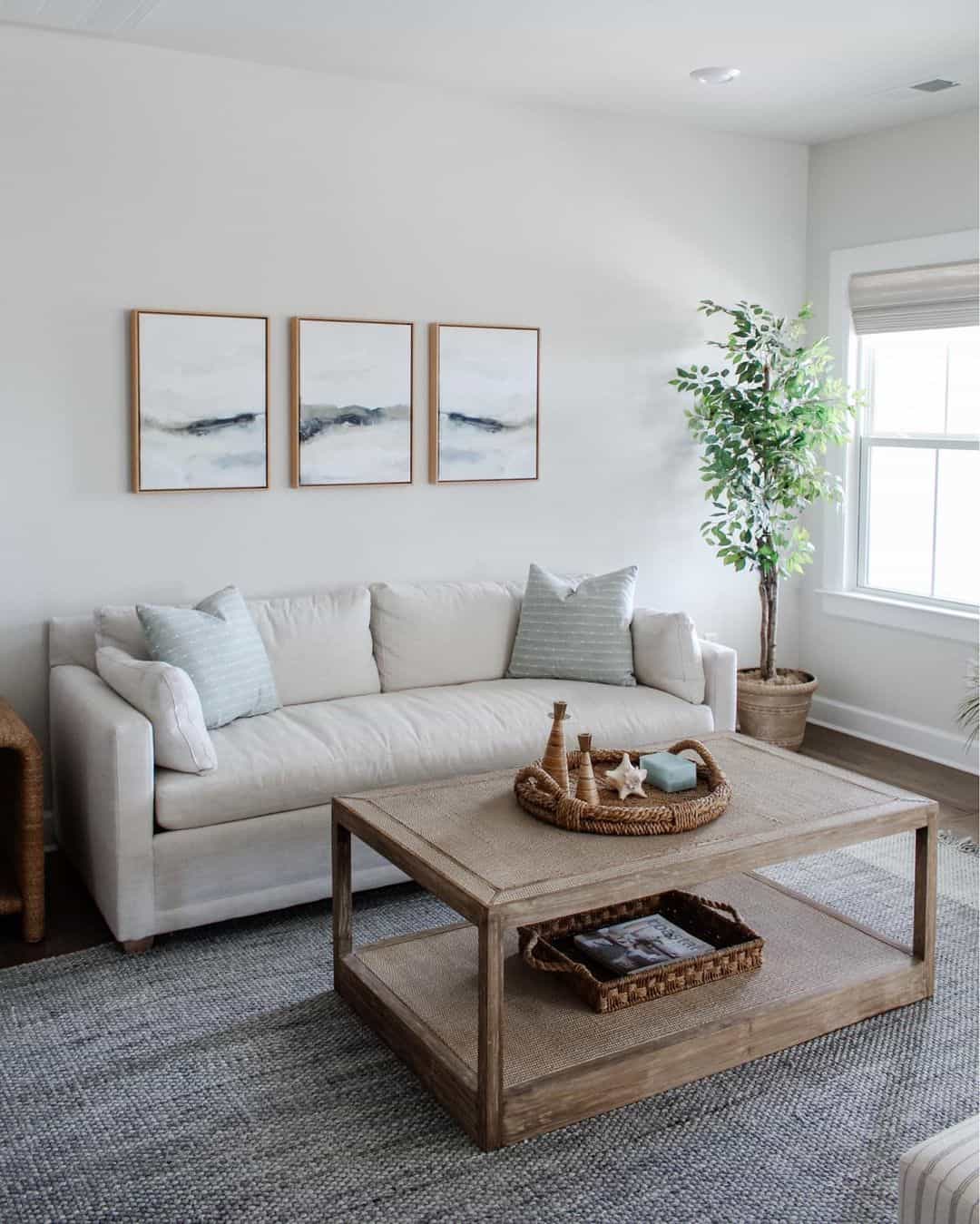 Triptych Artwork Captures Misty Coastal Horizons
