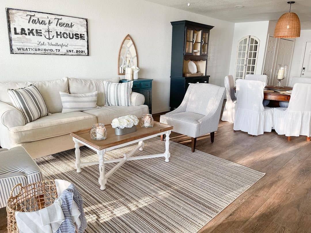 Striped Armchair Adds Patterned Coastal Comfort
