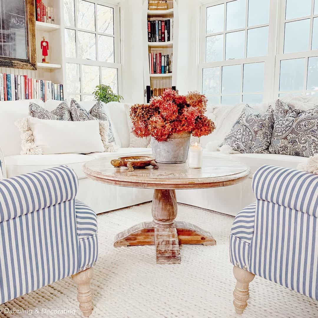 Galvanized Bucket of Hydrangeas Adds a Rustic Touch