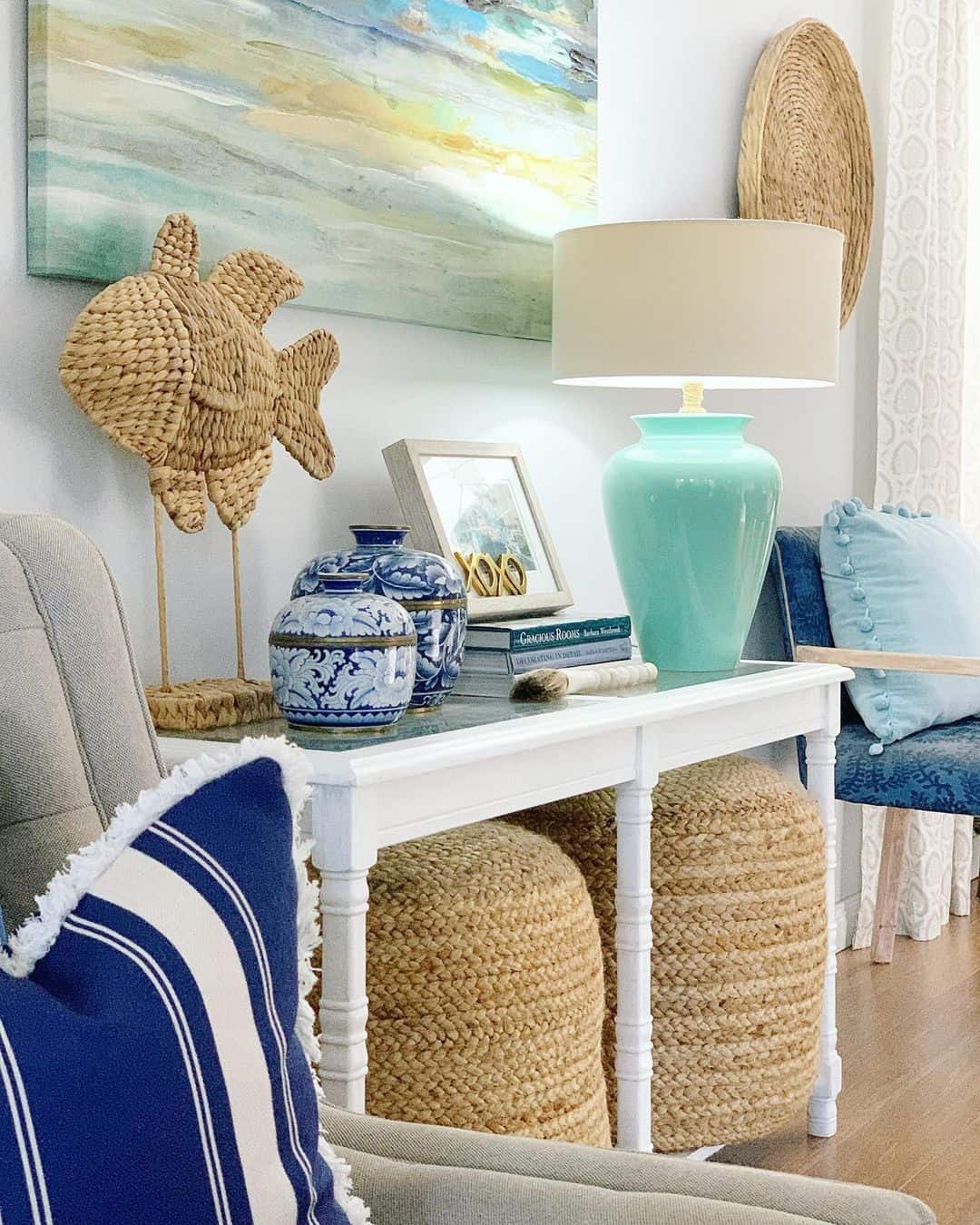 Woven Fish Sculpture Adds Whimsical Coastal Charm