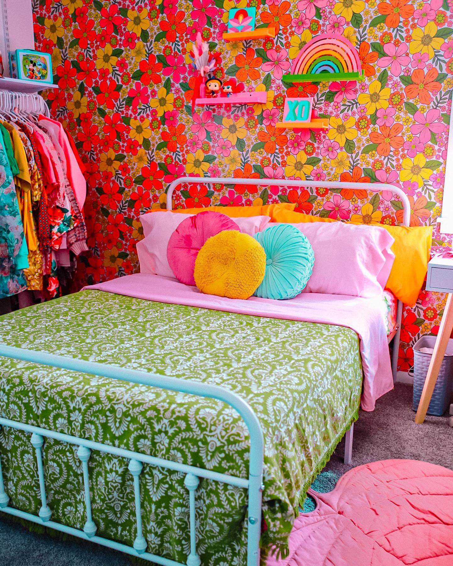 Layered Round Pillows Add Plush Retro Texture