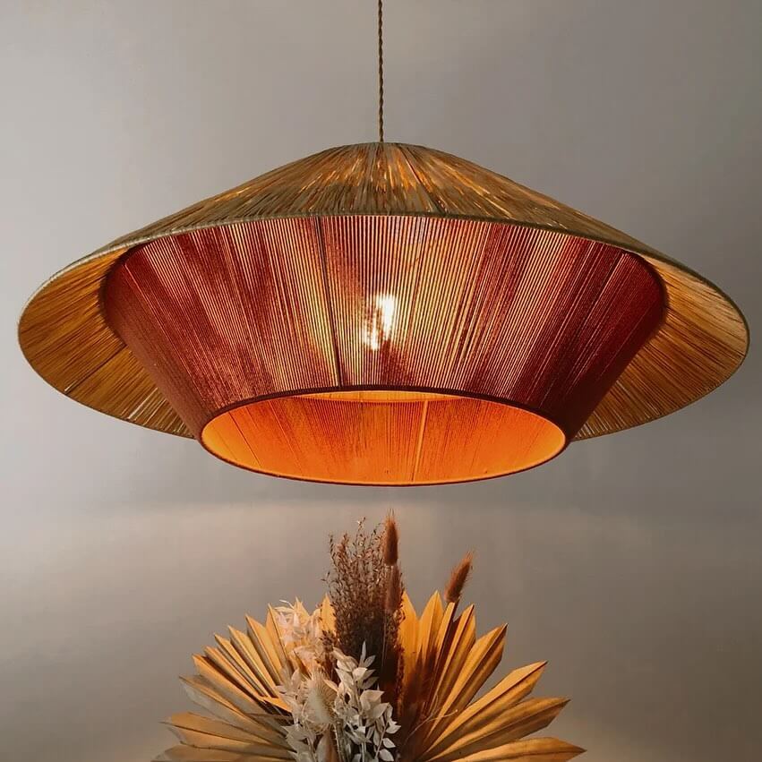 Layered String Pendant Light Adds Warm, Textured Glow