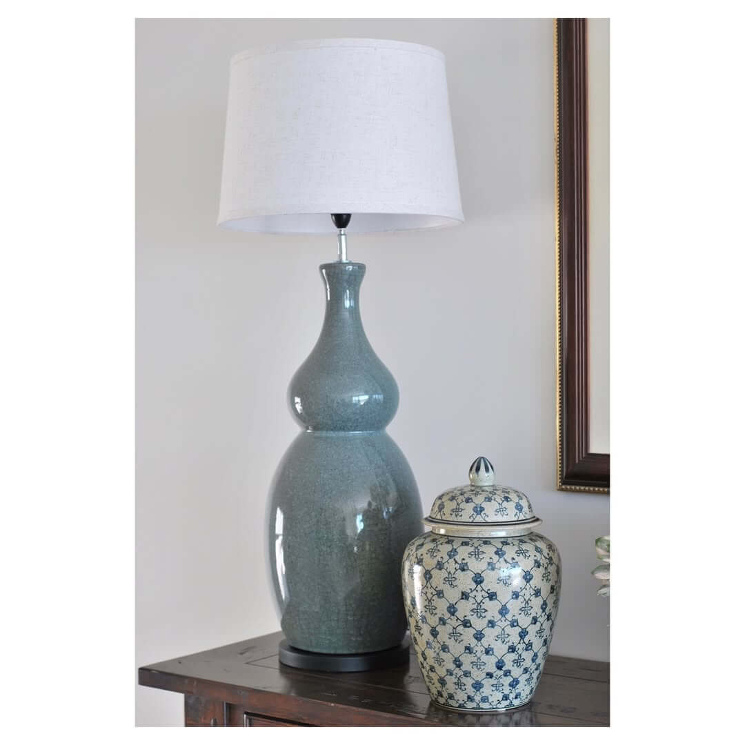 Double-Gourd Ceramic Lamp Adds Sculptural Interest