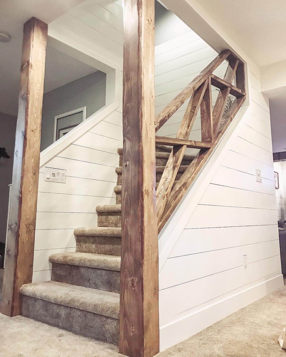 Incorporate Rustic Wood Balusters for a Geometric Rail