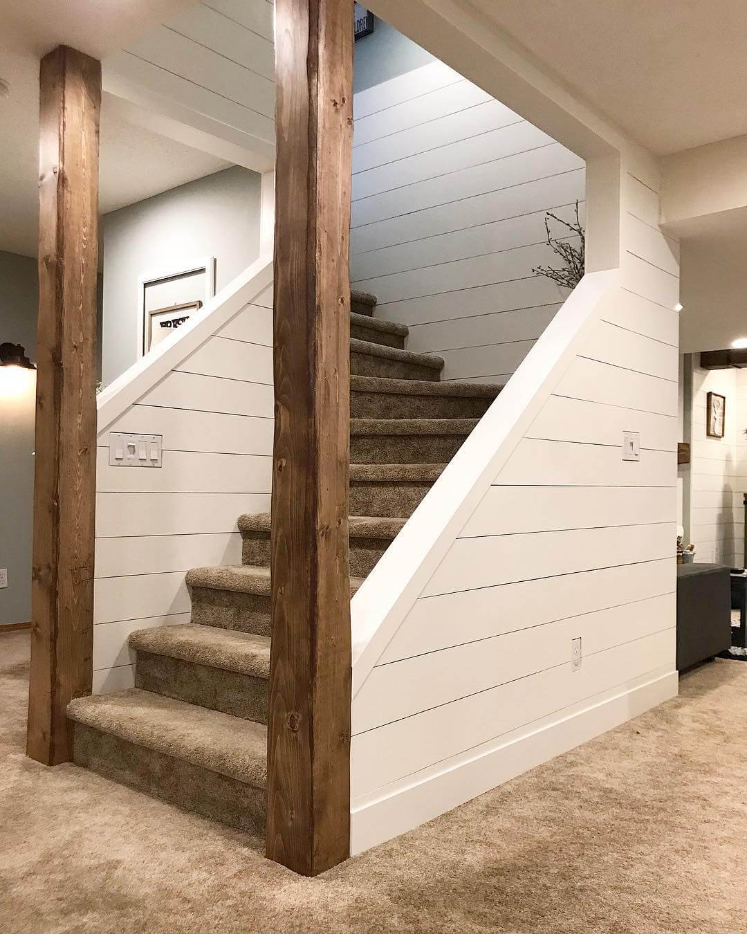 Ground Shiplap Walls with Rustic Timber Posts
