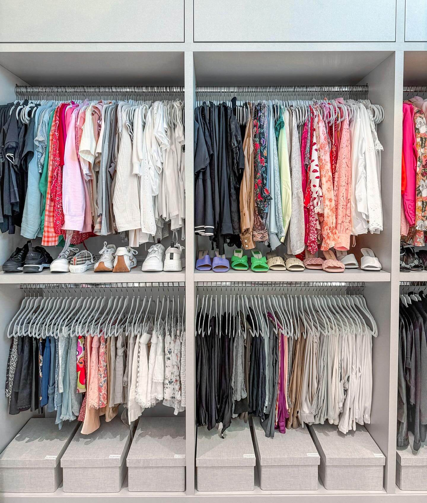 Stacking Shoe Shelves Create Vertical Storage for Footwear