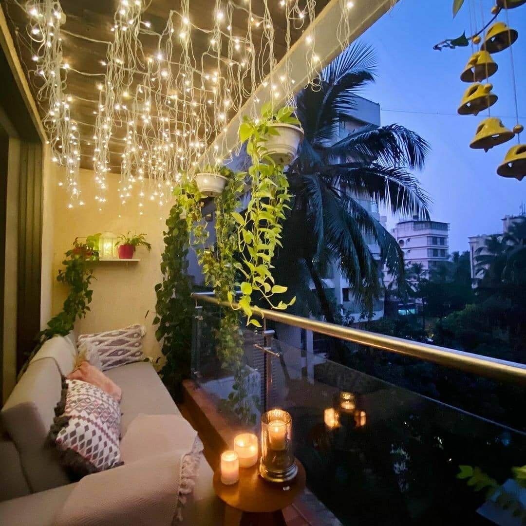 Drape Fairy Lights for a Shimmering Canopy