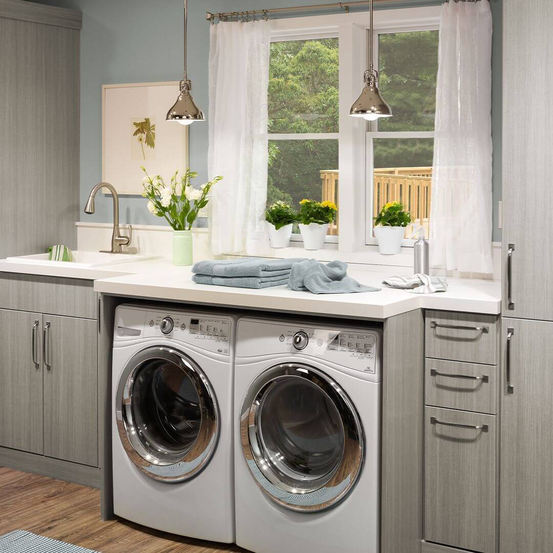 Stacking Shallow Drawers for Compact Laundry Supplies