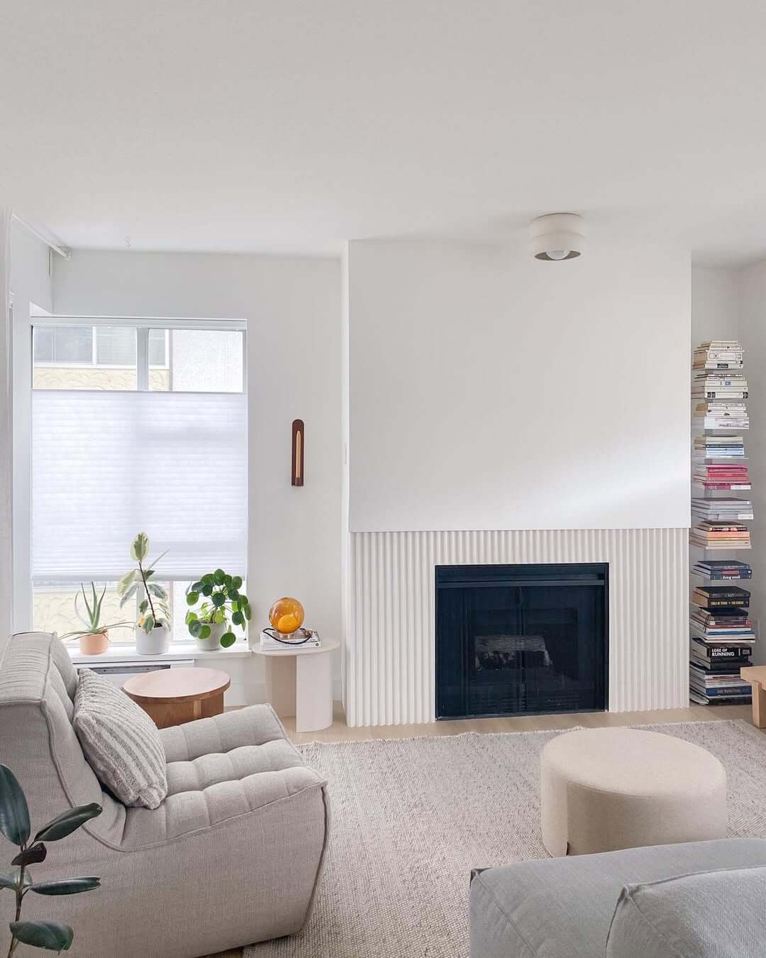 Fluted Fireplace Surround Adds Architectural Detail