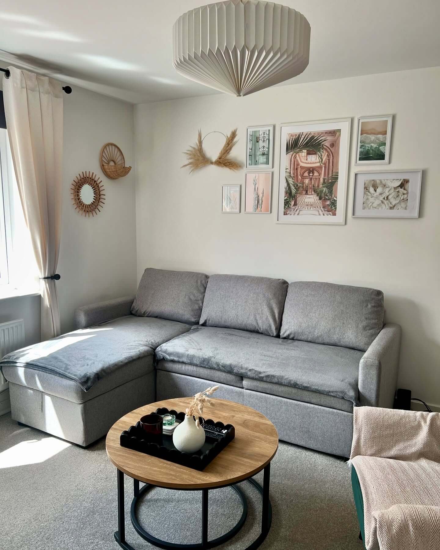 Gallery Wall Above Sofa Adds Personality