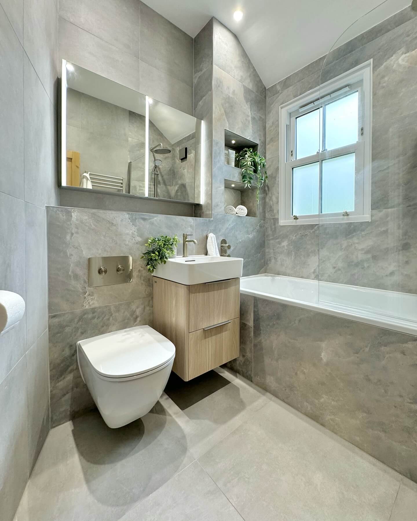 Light Your Small Bathroom with an Integrated LED Mirror