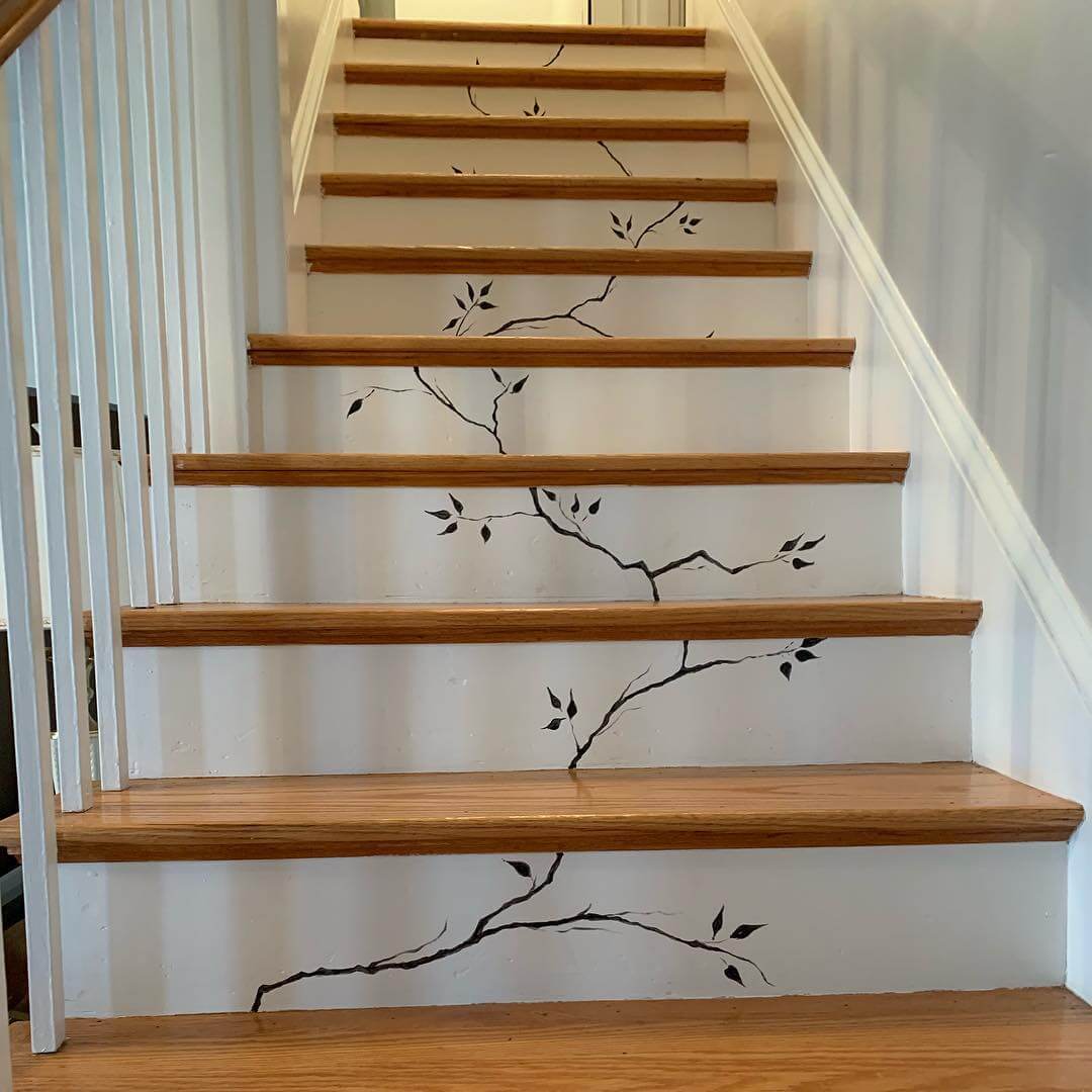 Paint Organic Artistry Onto Stair Risers