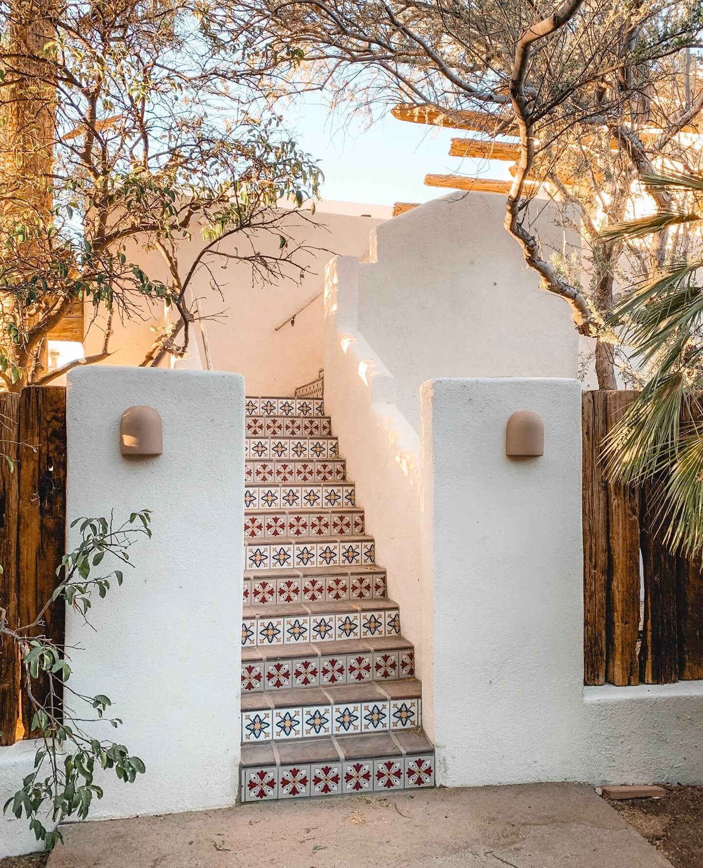 Mediterranean-Inspired Tiles Add Global Flair to Stair Risers