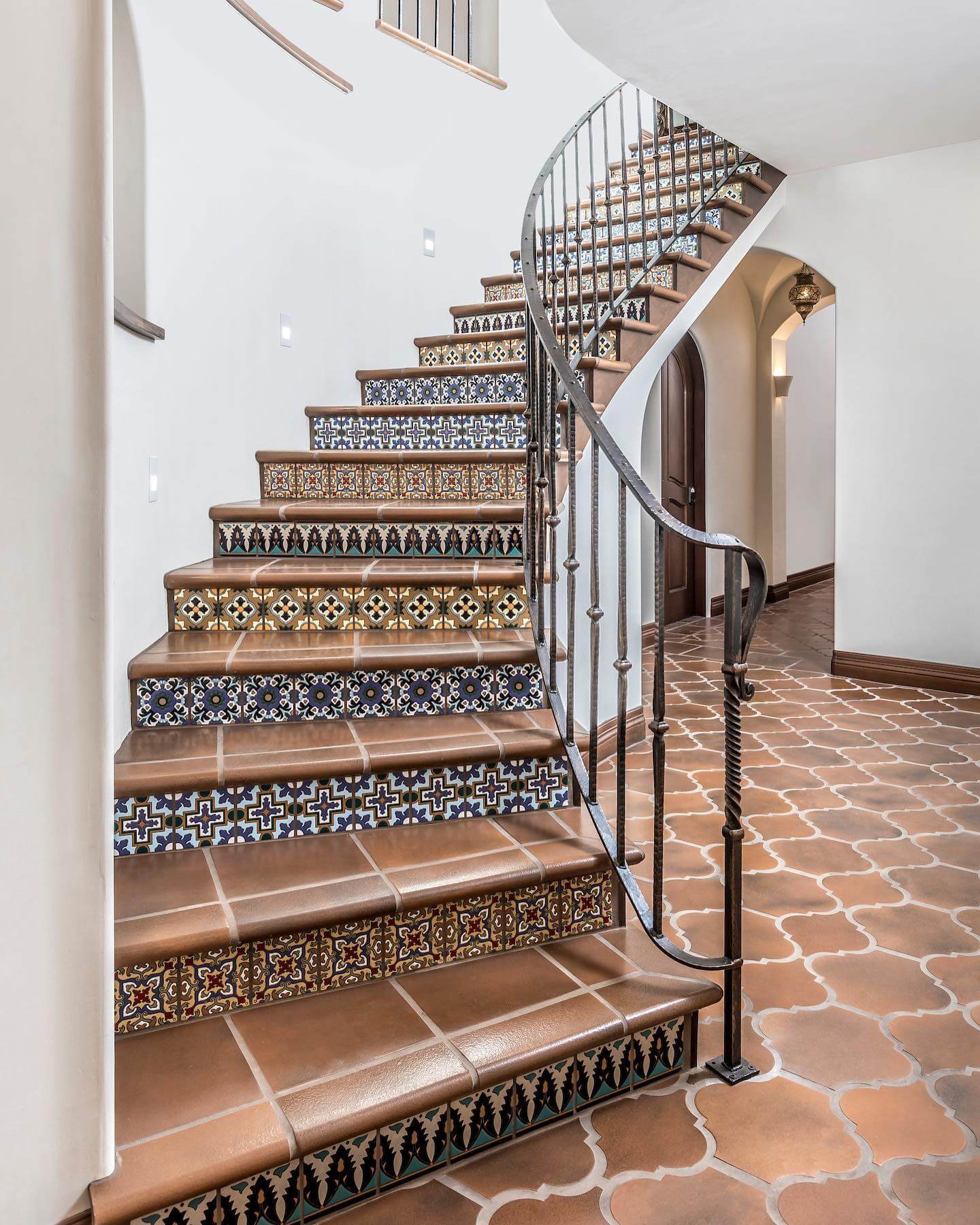 Patterned Tiles Create a Staircase Art Installation