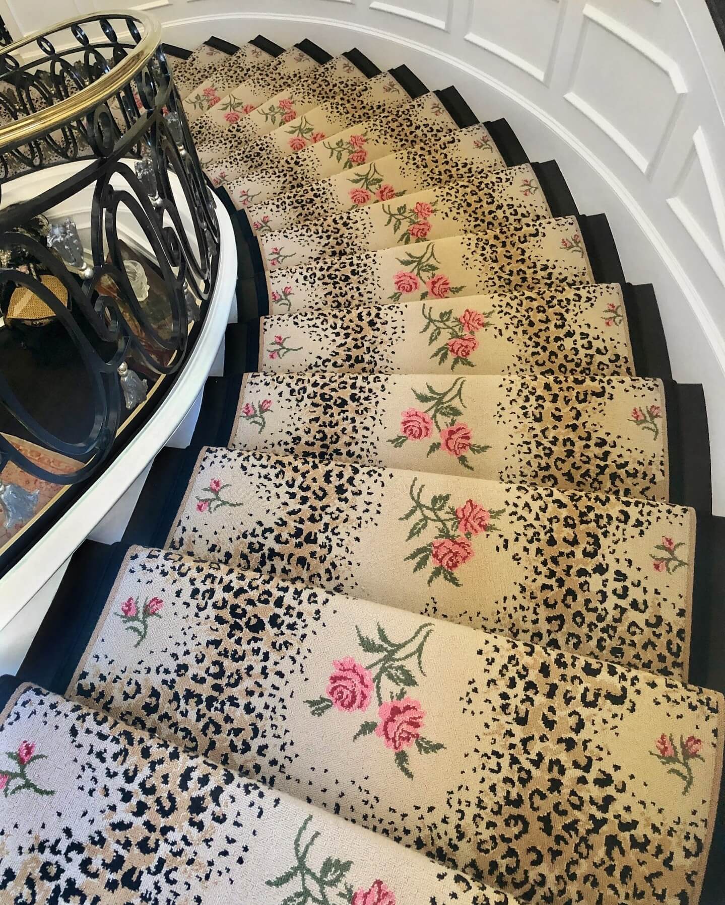 Leopard Print and Rose Runner Creates a Bold Statement
