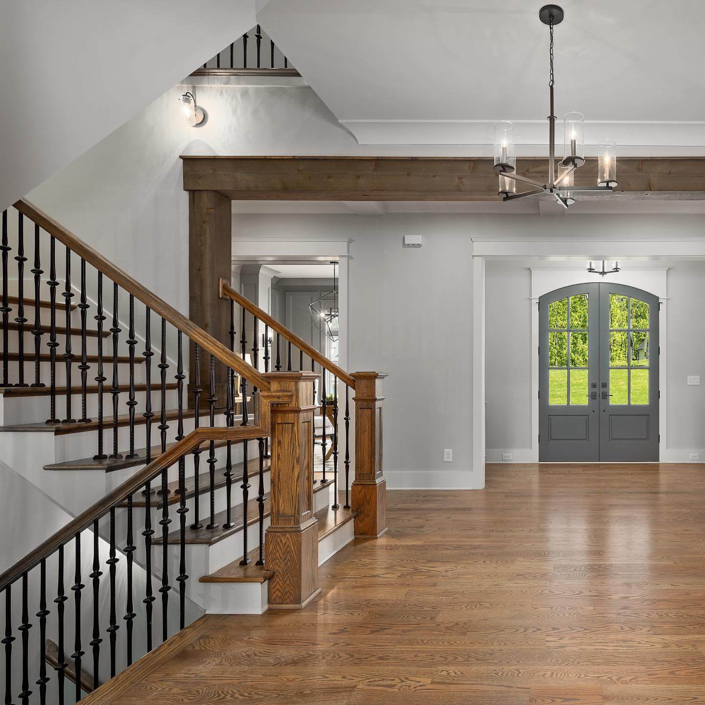 Wooden Staircase Posts Add Architectural Interest