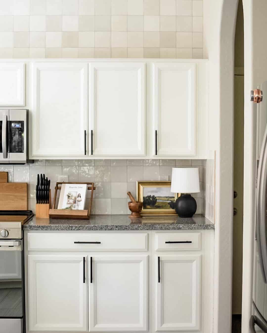 Matte Square Tiles Create a Subtle, Undulating Backdrop