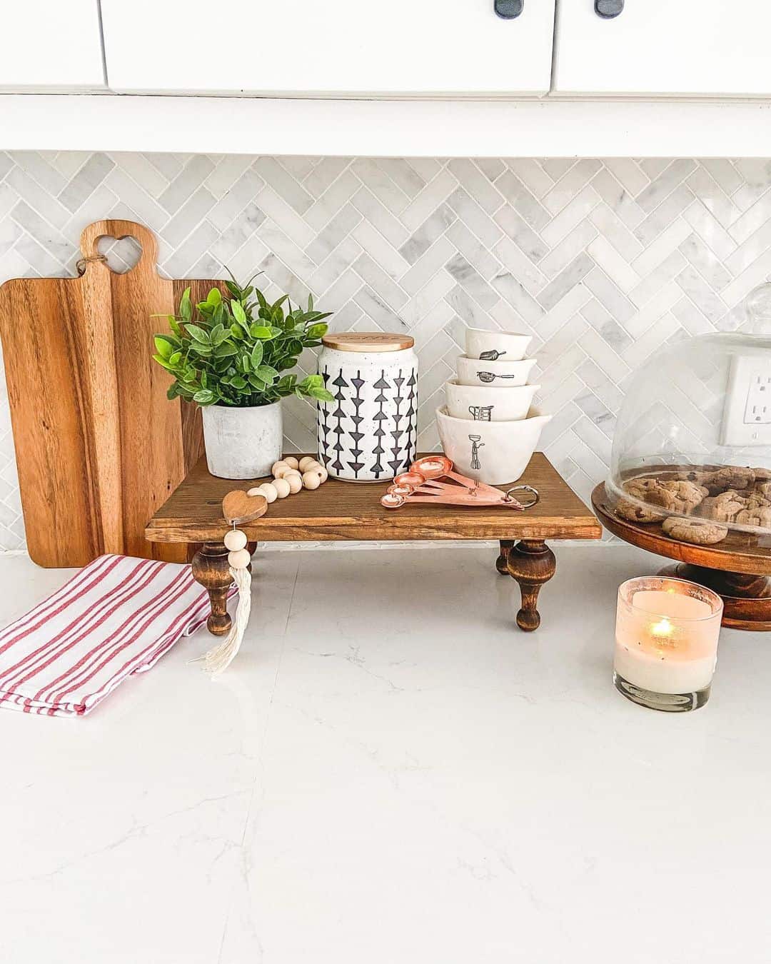 Tiered Wooden Stand for Kitchen Essentials