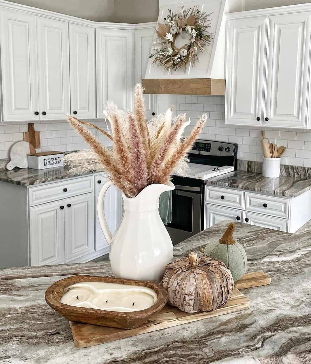Dried Pampas Grass Adds a Textured Focal Point
