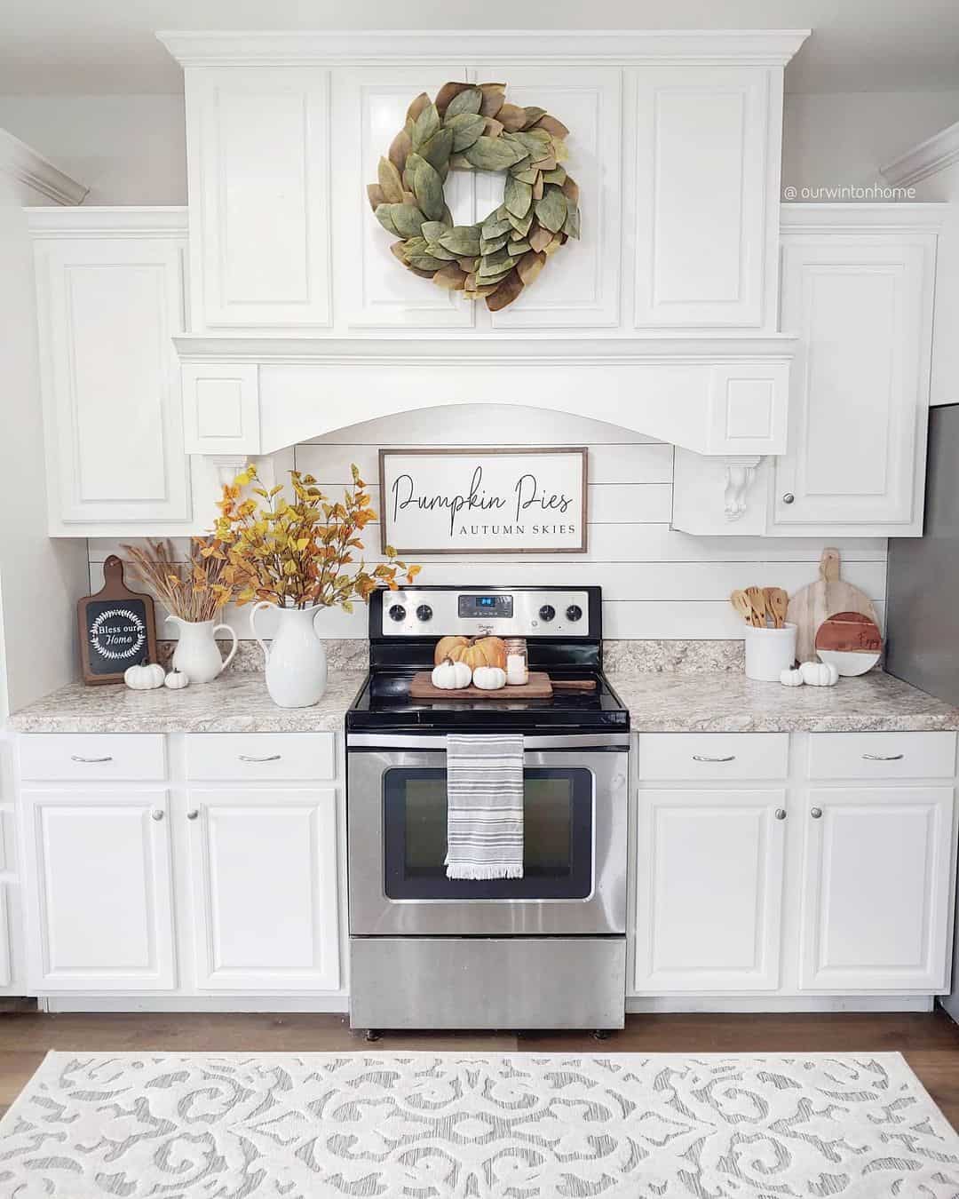 Shiplap Backsplash Creates a Cozy Backdrop