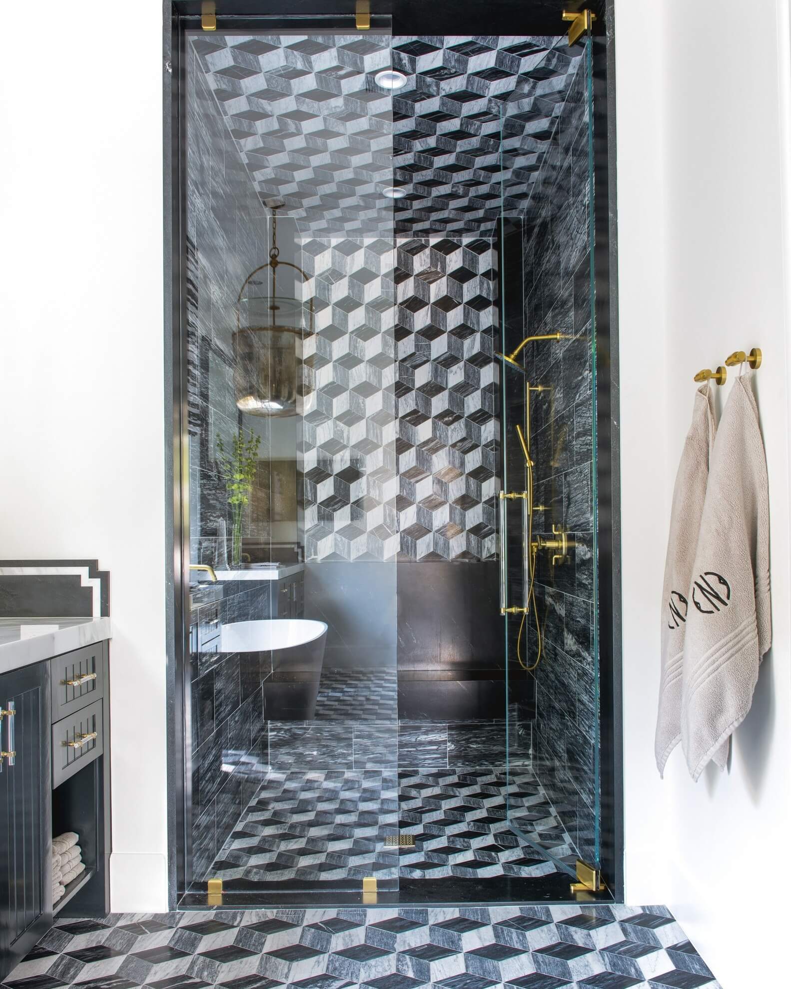 3D Illusion Floor Tiles Create Dramatic Depth