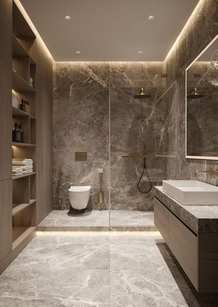 Achieve a Spa-Like Feel with Unified Marble-Look Tiles