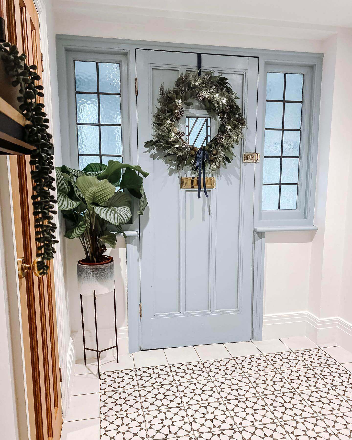 Frame Your Door with Frosted Paned Windows