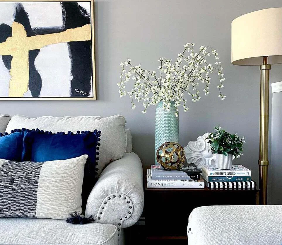 Bring Organic Airiness with a Teal Vase and White Branches