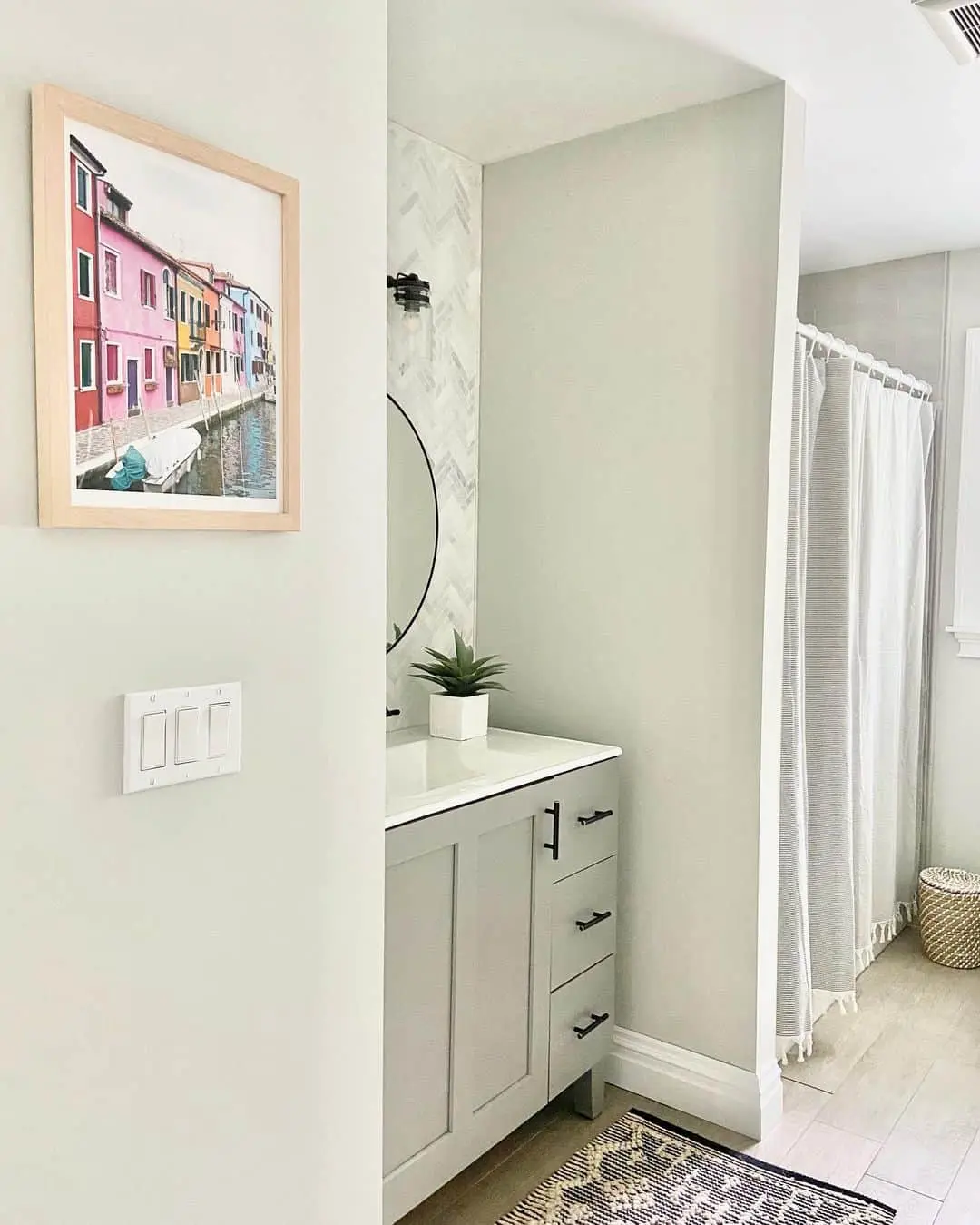 Framed Print of Colorful Buildings Adds a Pop of Personality