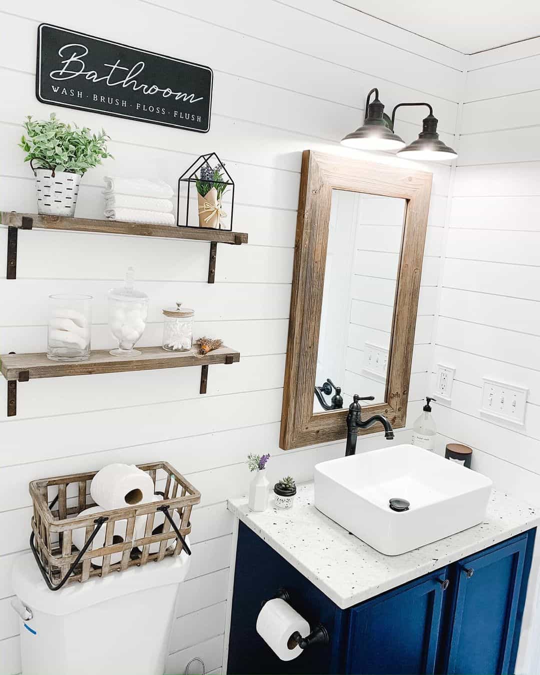 Wooden Sign with Functional Text Adds Farmhouse Charm