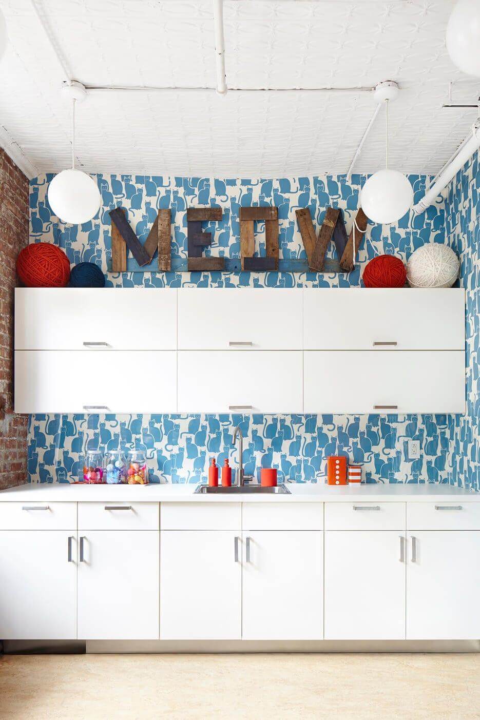 Rustic Wooden Letters Spell Out 'MEOW