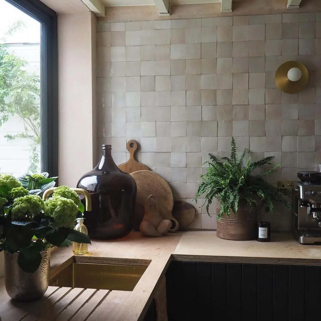 Subtle Grid Pattern with Textured Square Tiles