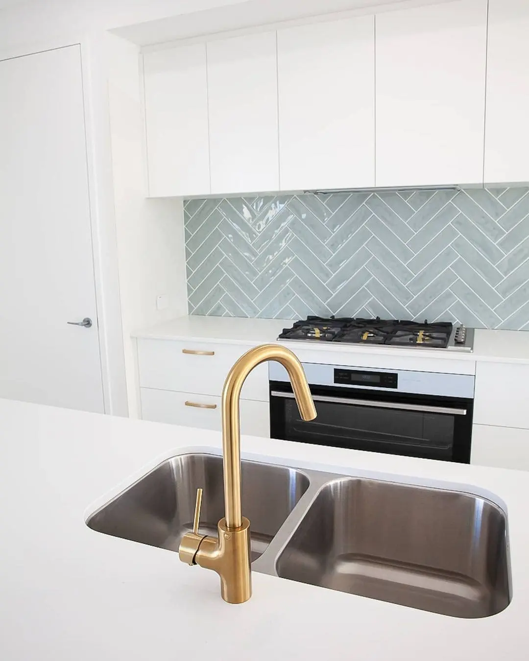 Pale Blue Herringbone for Subtle Movement