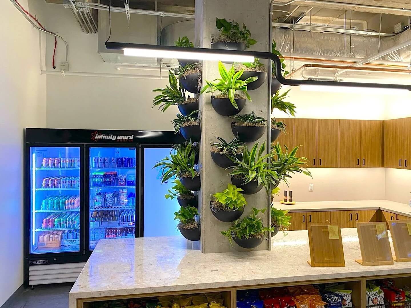 Column Planters Create a Living Green Sculpture